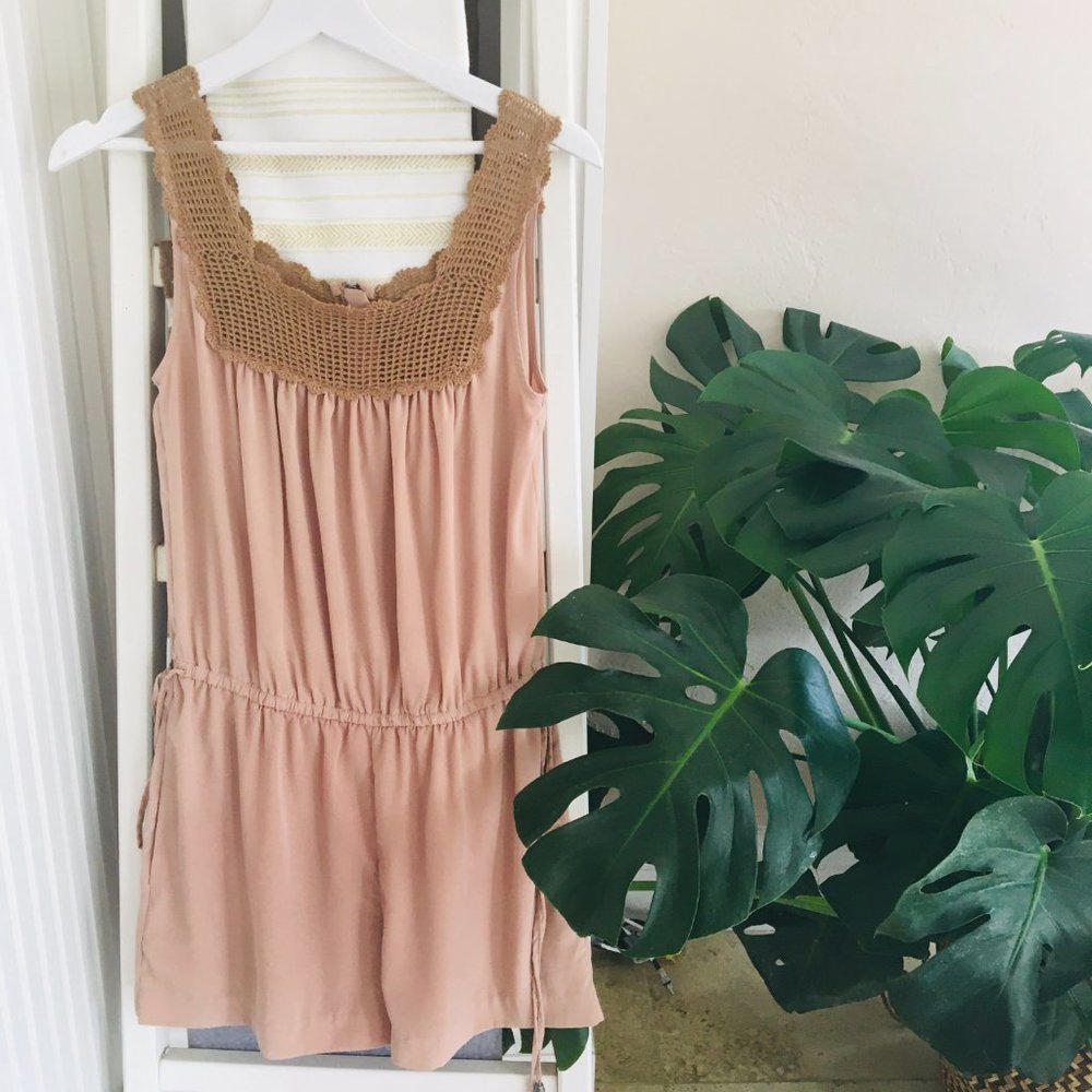 CLUB MONACO crochet lace romper